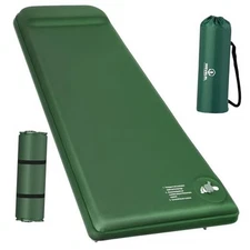 Memory Sleeping Pad, 3.1" Ultra-Thick Foam Sleeping Mats for Camping, Green