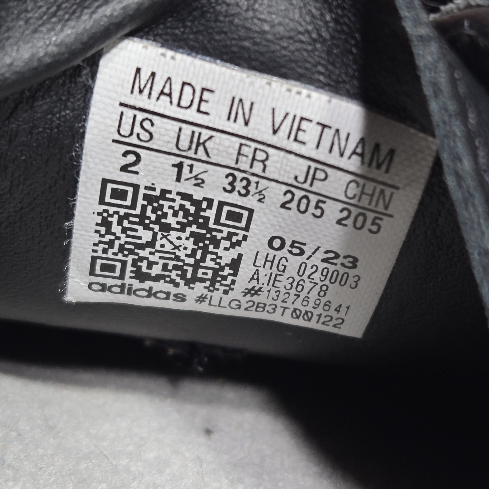 Adidas Samba OG Little Kids Size 2 Core Black Cloud White Gum Leather (IE3678) thumbnail 8