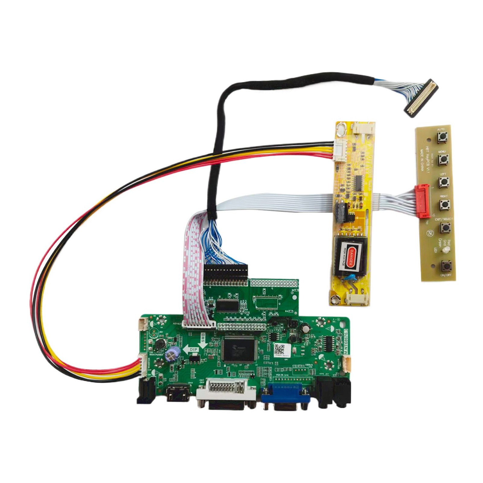 H/D DVI VGA Audio Control Board for 12.1"" 800X600 LQ121S1DG11 41pins 2CCFL LCD