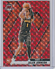 2024-25 Mosaic Jalen Johnson Red Mosaic #35 Hawks