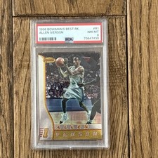 1996-97 Bowman's Best Rookie!! #R1 Allen Iverson PSA 8
