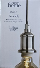 Brand New George Home Ceiling Light Fitting Flex Cable Gold/Silver/Black