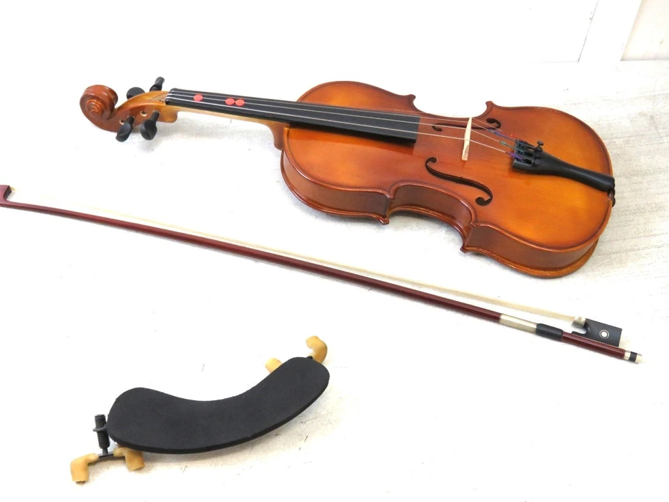 UNBRANDED HAND MADE 1/2 SIZE VIOLIN IN CANVAS CASE - Image 2 of 4