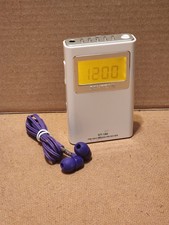 Sangean DT-160 AM/FM 2 Bands Receiver Stereo Pocket Radio, w/ Earbuds, White