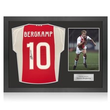 Dennis Bergkamp Signed Ajax 2024-25 Football Shirt. Icon Frame