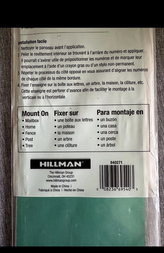 Kit de direcciones de seguridad 911 18" x 4,5" verde señal reflectante alta visibilidad NUEVO Foto 4 de 4