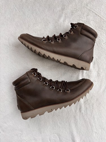 Sorel Harlow Lace Up Boot 9.5 Leather Ankle Waterproof Womens