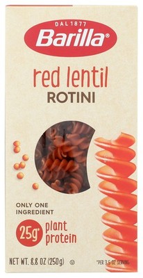 Red Lentil Rotini Pasta  Vegan, GlutenFree, NonGMO, PlantBased Protein 8.8