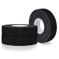 COMNICO Extra Strong White Athletic Tape - 32-feet for 3 Rolls, Black