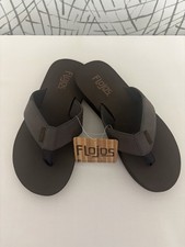 Flojos Men  s flip-flops in brown. designed for comfort and Outdoor Use. Size 7