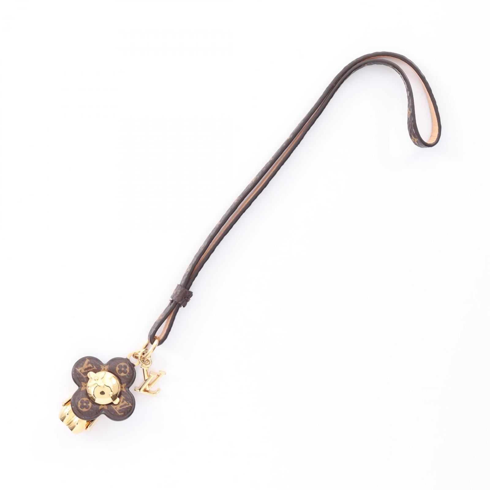 LOUIS VUITTON Mini Vivienne Bag charm M02177 Monogram GP Brown Used Women GHW