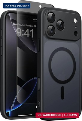 GolbinBox Magnetic for iPhone 17 Pro Max Case with Privacy Screen Protector, Com
