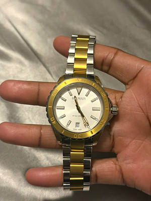 Balmain Two-Tone Stainless Quartz 200m Diver Date 39.25mm w/ Box Papers