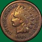 1865 Indian Head Cent Very Good VG Coin #35906