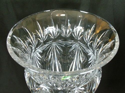 Shannon by Godinger Crystal 15 3/4" In Contessa Large Flower Vase STUNNING - Picture 2 of 6