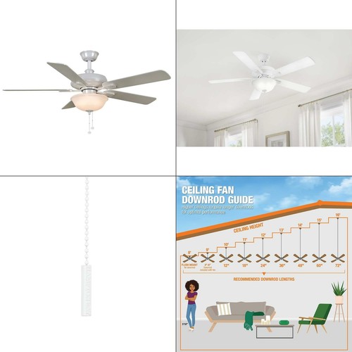 Larson 52 In. Led White Ceiling Fan 