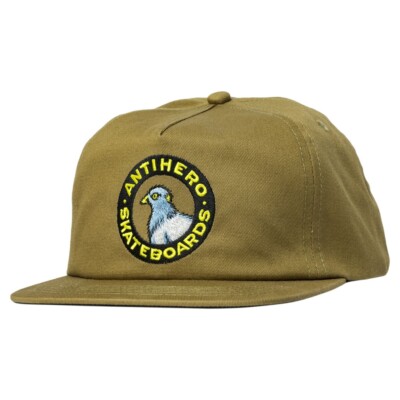 Anti Hero Skateboards Pigeon Round Khaki Snapback Hat