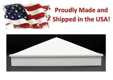 White Plastic Pyramid Nominal 4x6 (3-5/8x5-5/8") Fence Cap 1, 2, 4, 5, 6 packs