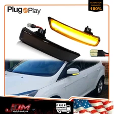 2x Sequential LED Side Mirror Signal Lights For Ford 2008-2012 Focus MK2 MK4