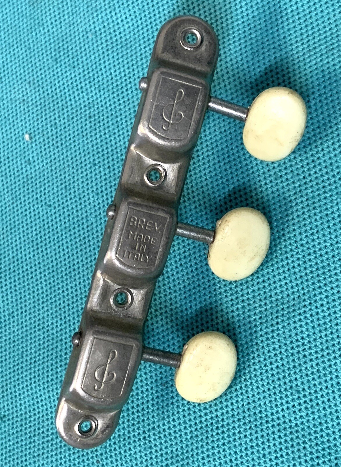 Vtg BREV Made in Italy Bass Side Strip Tuners Tuning Pegs VOX EKO