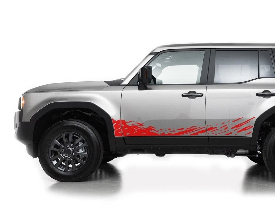 Kit de calcomanías de diseño gráfico salpicaduras inferiores para puertas laterales para Toyota Land Cruiser Foto 4 de 4