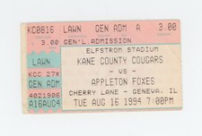 8 16 1994 APPLETON FOXES Cougars Minor League Baseball Stub NO A-Rod Raul Ibanez