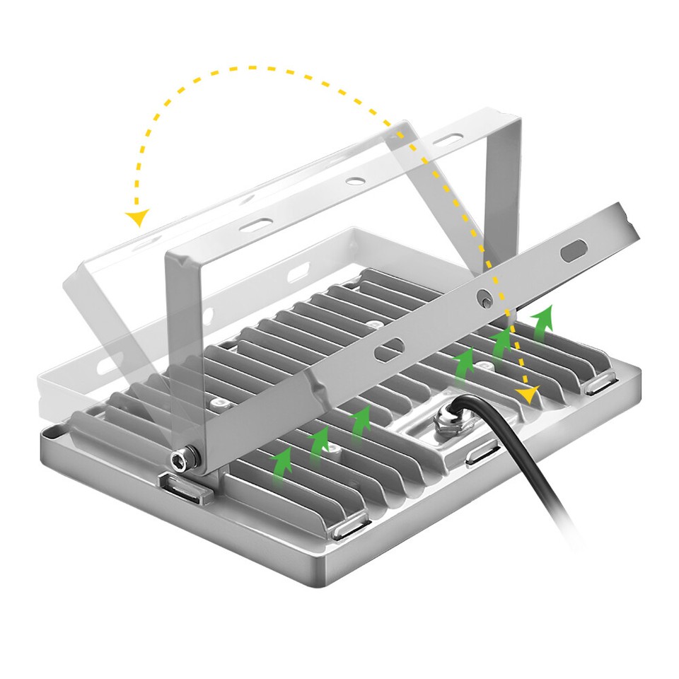 6X 100W LED Flood Light Cool White Outdoor Garden Yard Wall Fixtures