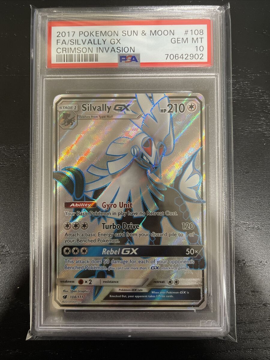 Pokemon Silvally GX 108/111 Crimson Invasion PSA 10 GEM MINT Pokemon Silvally GX 108/111 Crimson Invasion PSA 10 GEM MINT