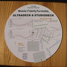 MoFi StudioDeck UltraDeck Turntable Tonearm Cartridge Alignment Protractor