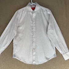 Tallia Men Size M Gray Paisley Stretch Long Sleeve Casual Shirt