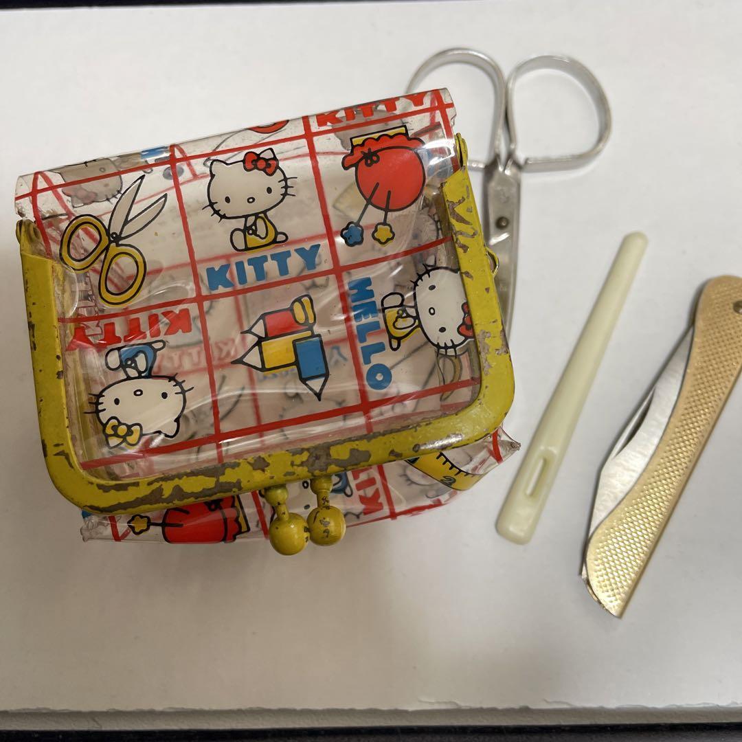 HELLO KITTY　おあそびBAG Sanrio Hello Kitty pouch case sewing set yellow 1975 | eBay