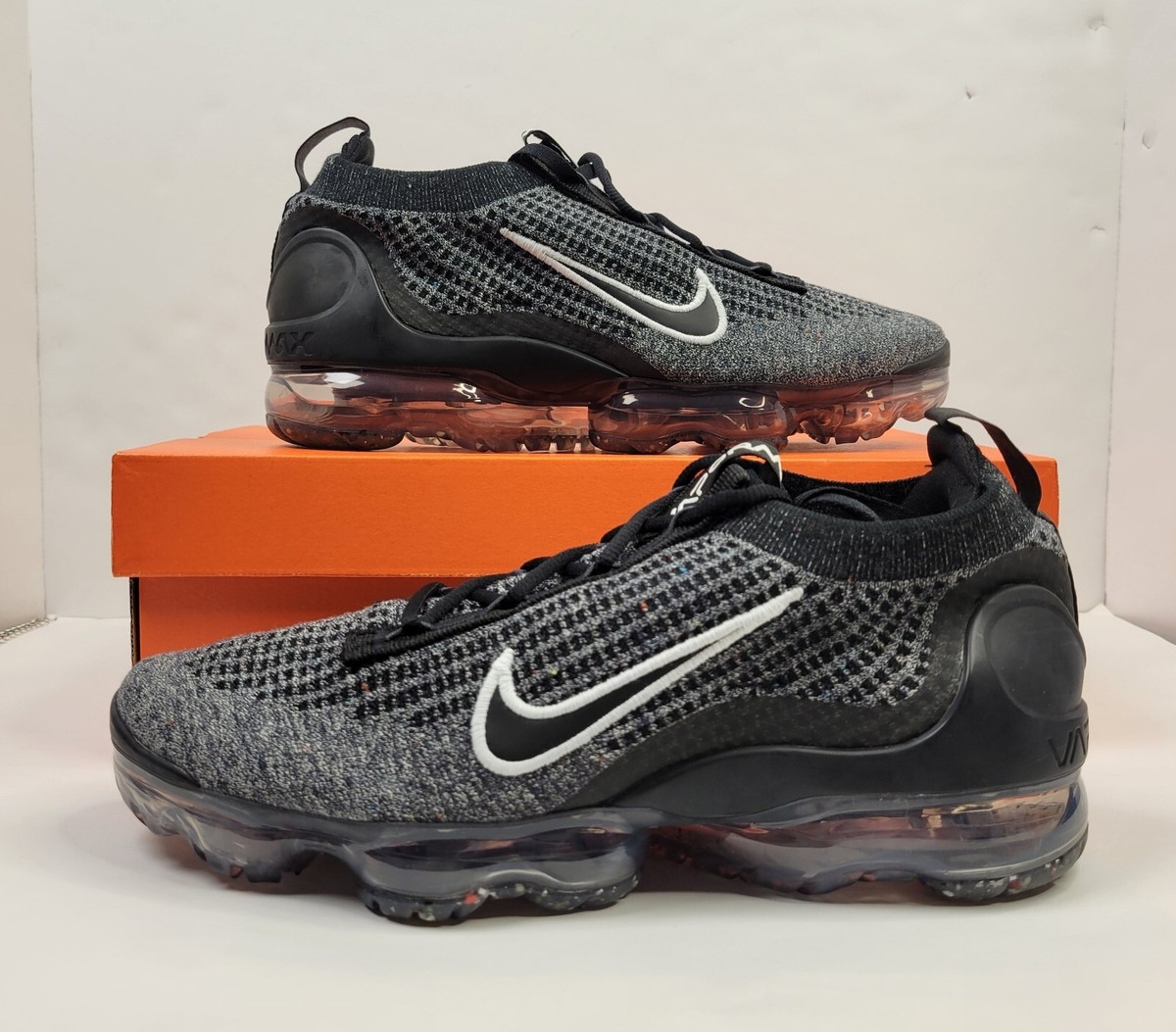 NIKE Air Vapormax 2021 Shoes Flyknit Oreo Black White Running Mens