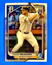 2024 Bowman Chrome Baseball Base Parker Meadows RC #98 Detroit Tigers