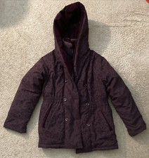 Rothschild Girls Purple Heavy Winter Jacket with Hood - size 16