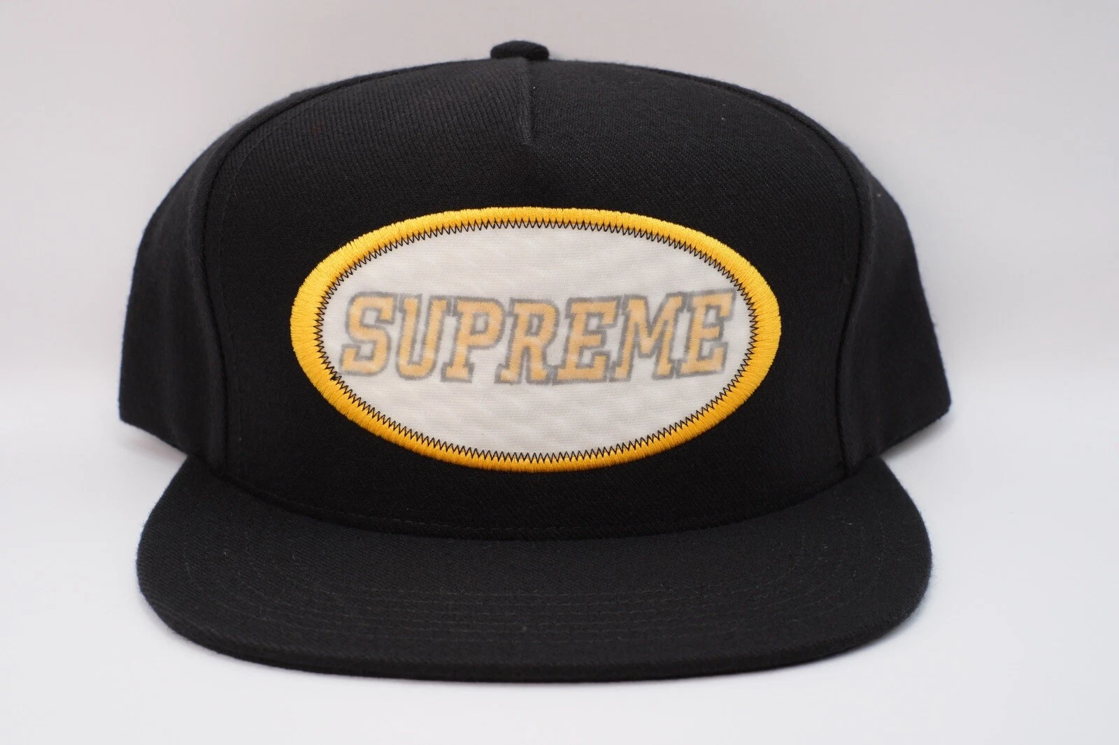 SUPREME FW16 SUPERPOSITION 5 PANNEAUX CASQUETTE CHAPEAU NOIR NEUF AVEC ÉTIQUETTES JORDAN KOBE DUNK LV