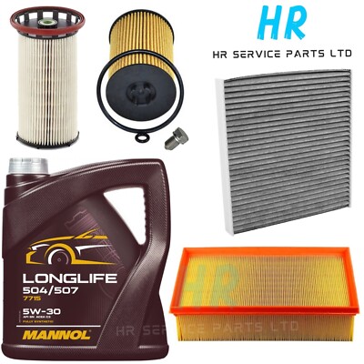 MANNOL 504/507 5L + FILTERS FULL SERVICE KIT FOR VW SHARAN 2.0 TDI 2011-20