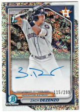 Zach Dezenzo Speckle Refractor Rookie Prospect Auto #/299 2024 Bowman Chrome 1st