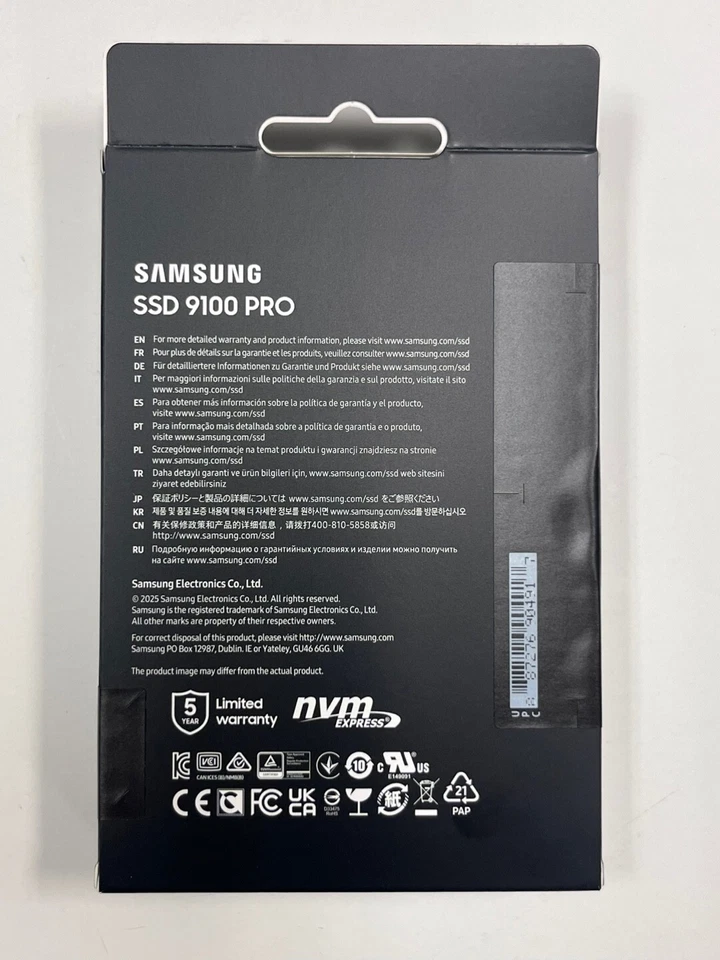 New Samsung 9100 PRO 1TB Internal SSD PCIe Gen 5x4 NVMe MZ-VAP1T0B/AM - Image 3 of 3