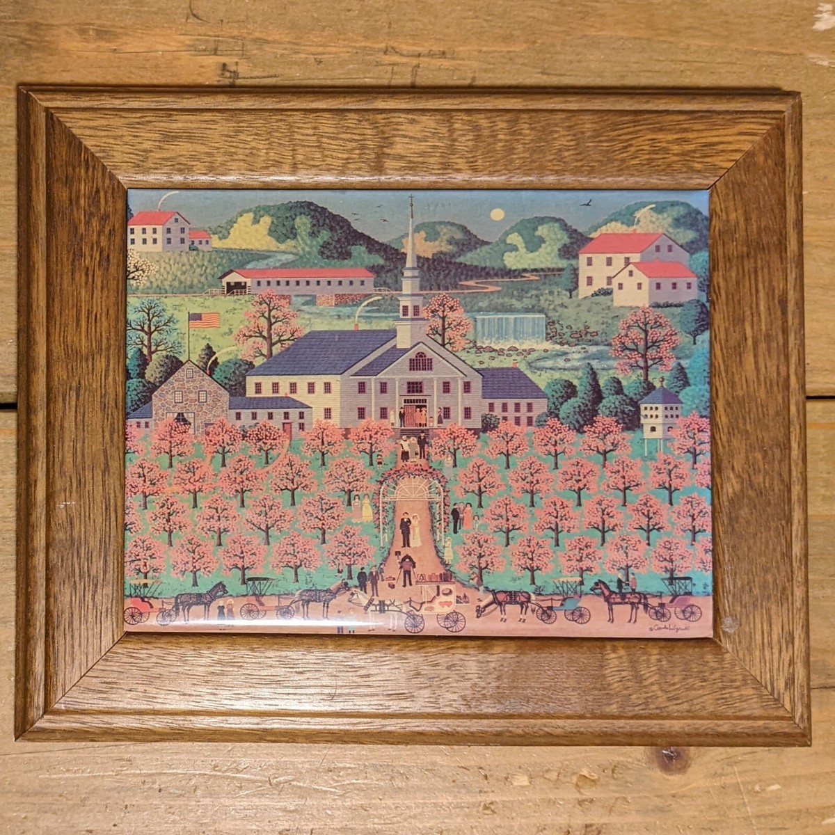 ina’s country creations WYSOCKI Georgina's Country Creations Charles Wysocki Wedding Wood Framed