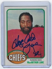 1976 CHIEFS MacArthur Lane signed Topps card #184 AUTO Autographed Kansas City