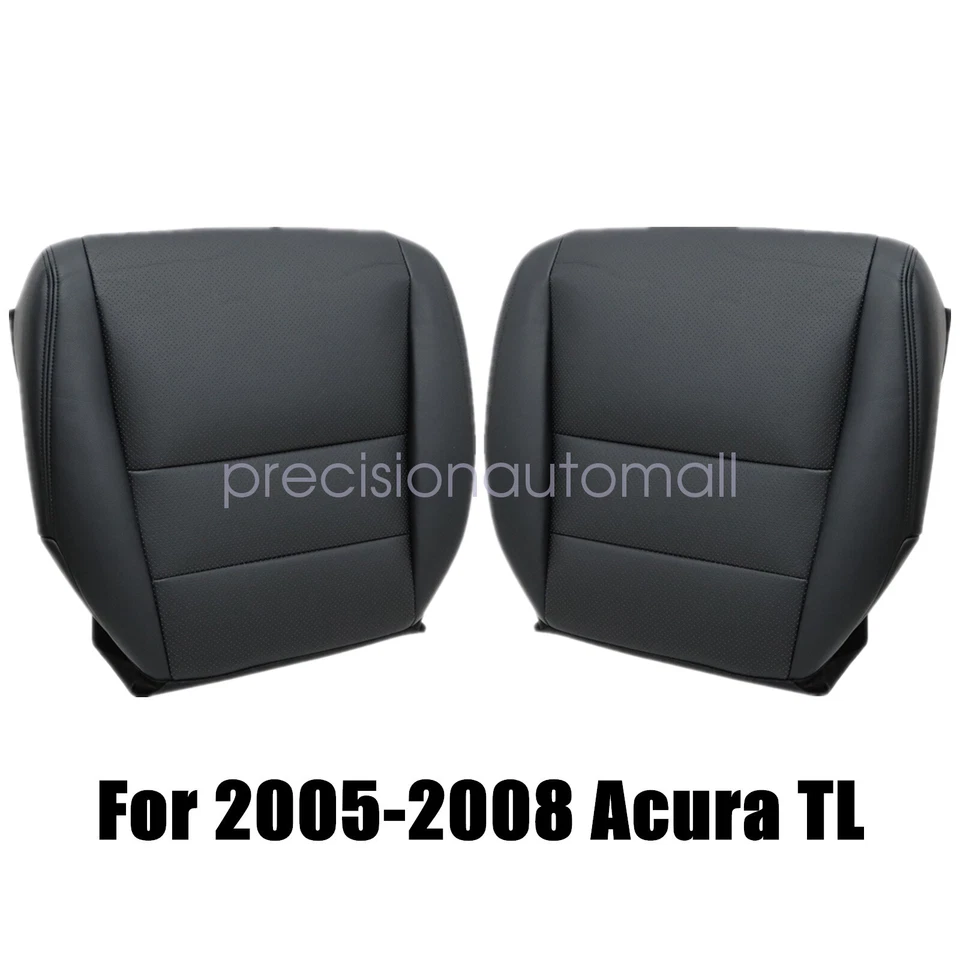 Cubierta de asiento de cuero Perf inferior para conductor y pasajero negra para Acura TL 2005-2008 Foto 2 de 4