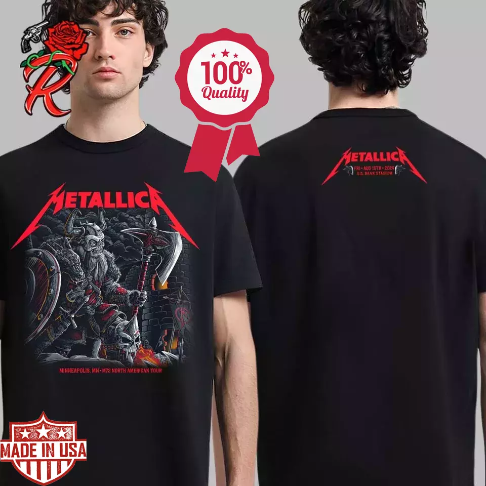 Metallica M72 Minneapolis MN Merch Tee For The Show At US Bank August 16 T-Shirt