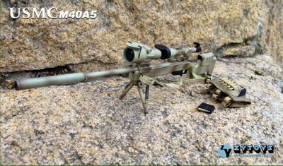 1/6 M40A5 Sniper Rifle 7.62mm USMC Camouflage soldier weapon hot