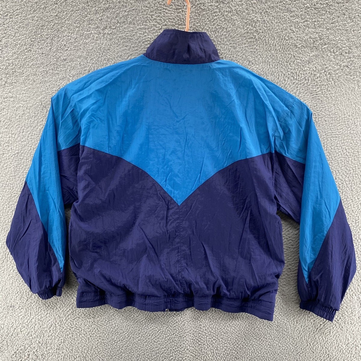 VINTAGE USA Olympics Jacket Men Large Blue Windbreaker Colorblock