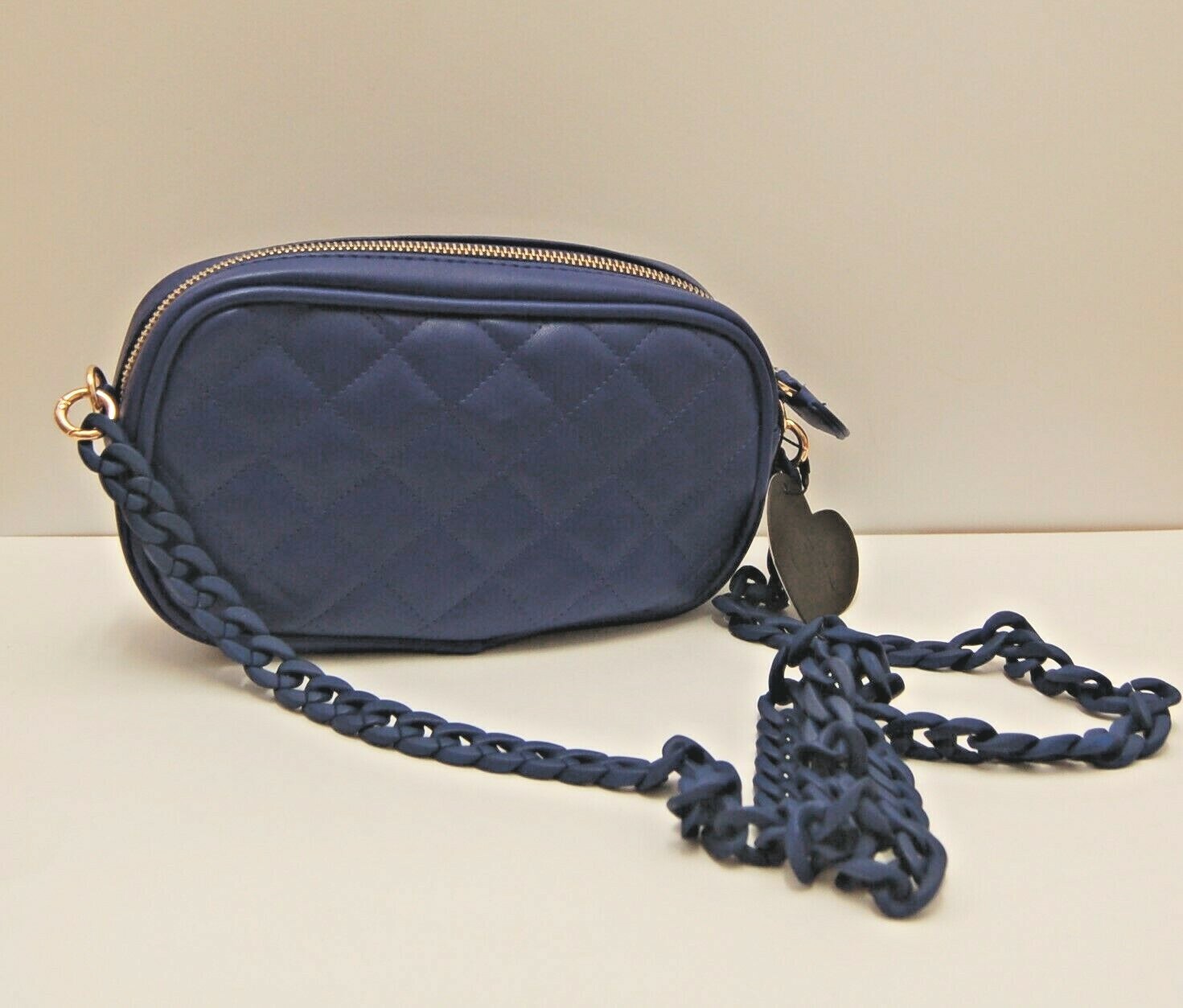 BORSA TRACOLLA PICCOLA SIMIL PELLE TRAPUNTATA AZZURRO ELETTRICO BLU idea  regalo - Shopping.com