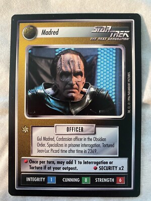 Star Trek CCG 1E Q-Cont MADRED RARE Card NEVER PLAYED