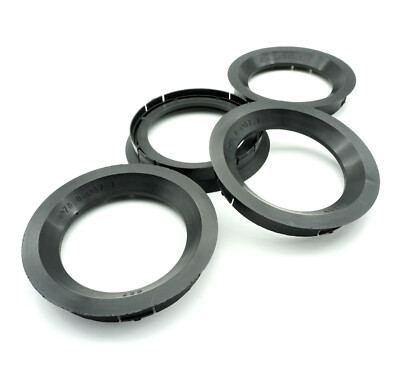 SCHWARZ 4x Zentrierringe 76,0 - 57,1 kompatibel Audi Seat Skoda VW 76,0 auf 57,1