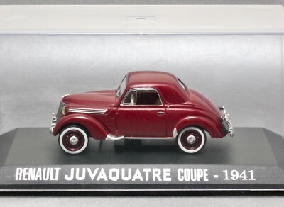 Modèle Réduit 1/43 Renault Juvaquatre Coupé 1941 Bordeaux - Universal Hobbies - Occasion