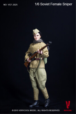 VERYCOOL Soviet Female Sniper 12in Action Figure Collectible Doll
