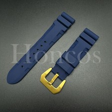 22 24 26 MM Submersible Silicone Rubber Watch Strap Band Fits for Panerai D/Blue